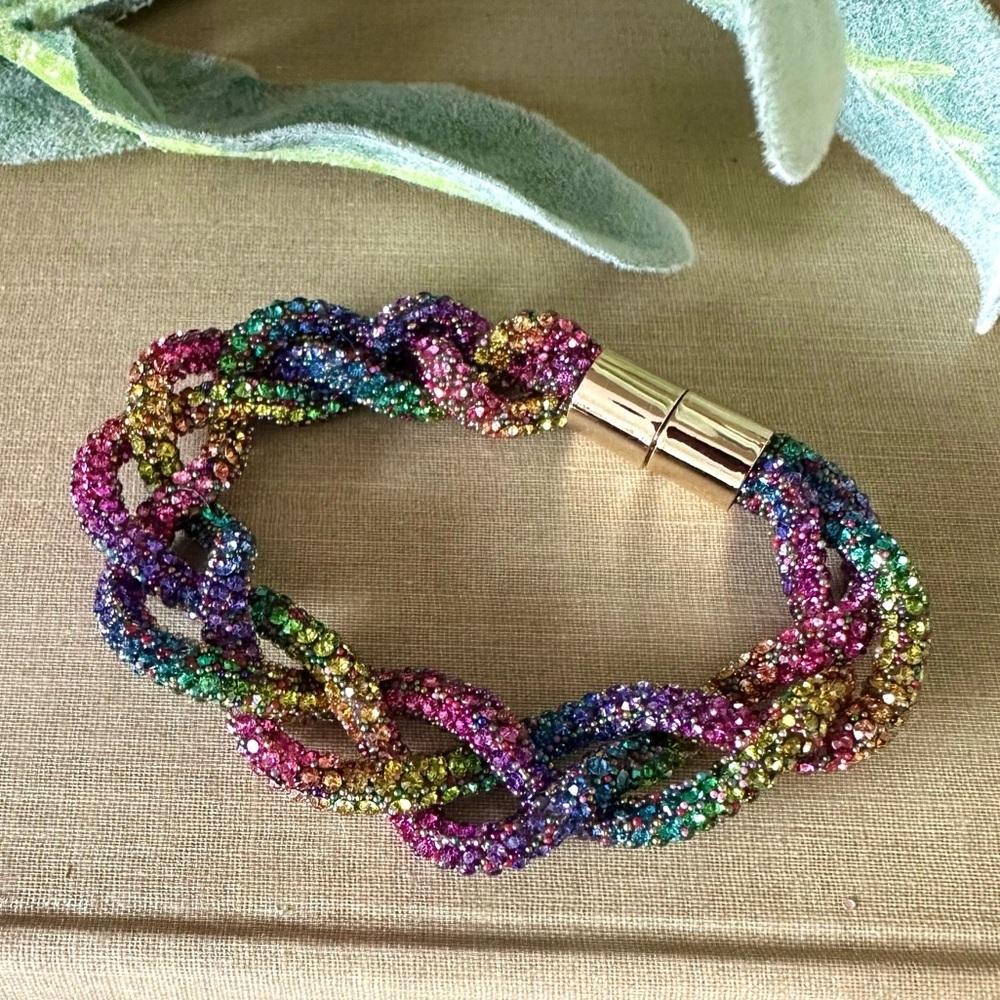 Braided Bling Magnetic Bracelet